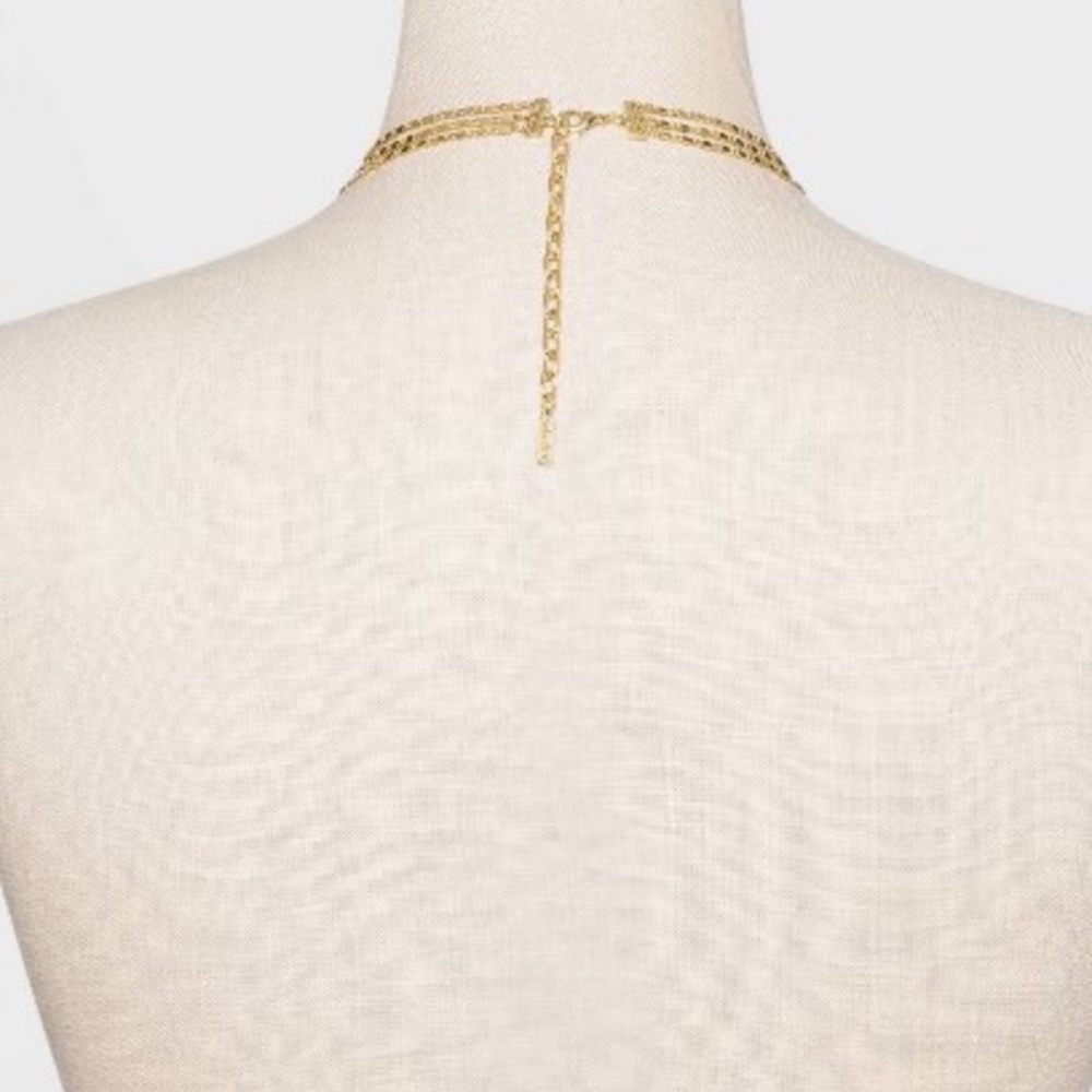 SUGARFIX by BaubleBar Layered Y-Chain Necklace - Gold - Picture 4 of 5